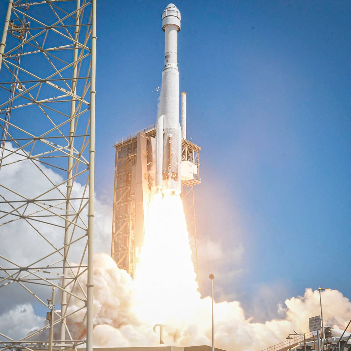 Historic first A United Launch Alliance Atlas V rocket with Boeing’s CST-100 Starliner spacecraft launches from Space Launch Complex 41 at Cape Canaveral Space Force Station in Florida on 5 June. Boeing launched its very first astronauts bound for the International Space Station.